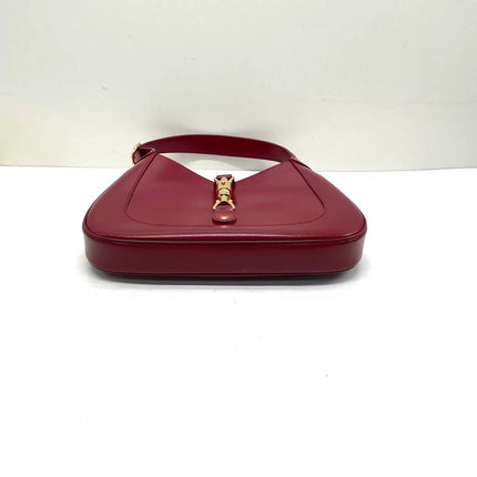 Gucci Jackie 1961 Red Burgundy Leather Bag Small Shoulder Bag