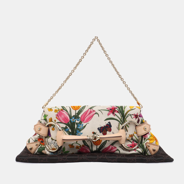 Gucci Horsebit 1955 Chain Shoulder bag in Limited edition floral print