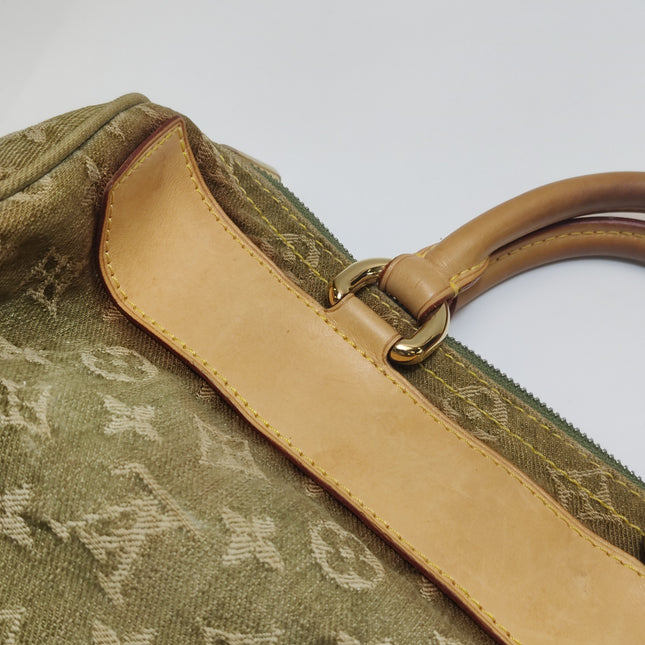Louis Vuitton Green Denim Neo Speedy Boston Bag