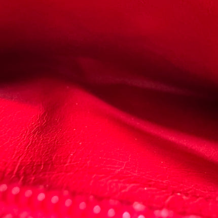 Chanel Classic Flap Medium Vintage Red Nylon Satin with 24k Gold Plated HW