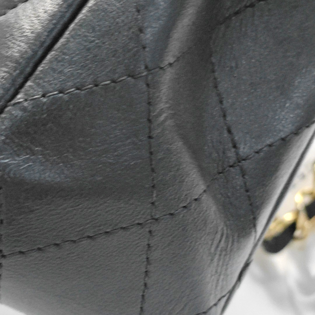 Chanel Timeless Classic Flap Medium Black Lambskin Leather Gold Hardware, 2015-16