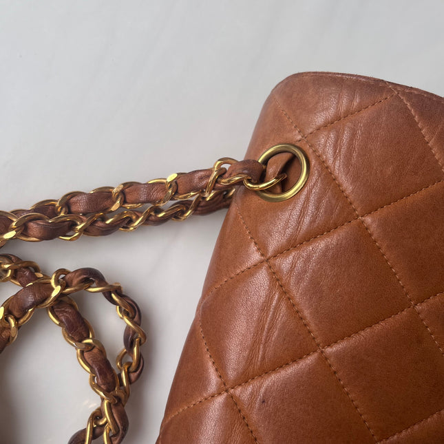 Sold Chanel Double Sided Classic Flap Caramel Leather Handbag