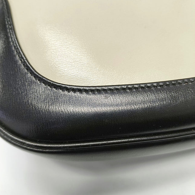 Gucci Jackie 1961 Small Black and White Leather Bag