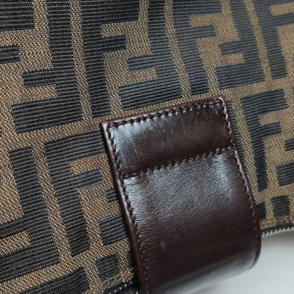 Fendi Croissant Shoulder Bag Medium Zucca Monogram Canvas