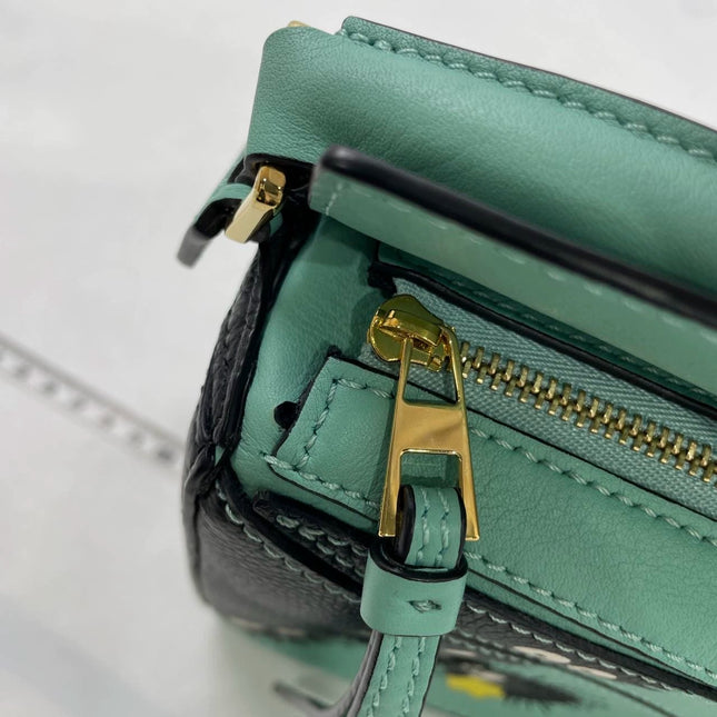 Loewe x Studio Ghibli Collection Susuwatari Mini Puzzle Green Crossbody Bag