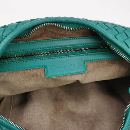 Sold Bottega Veneta Belly Hobo Intrecciato Green Nappa Leather Large