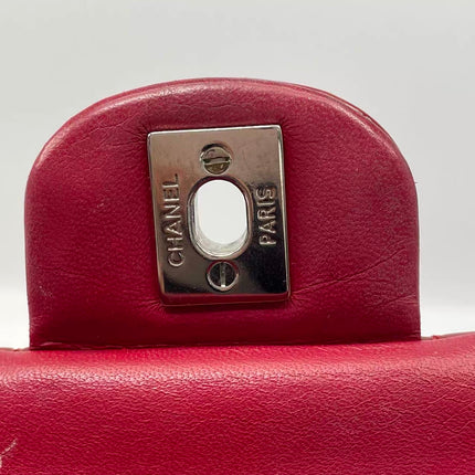 Chanel Classic Flap Medium 2011 Red Patent Leather Silver Hardware