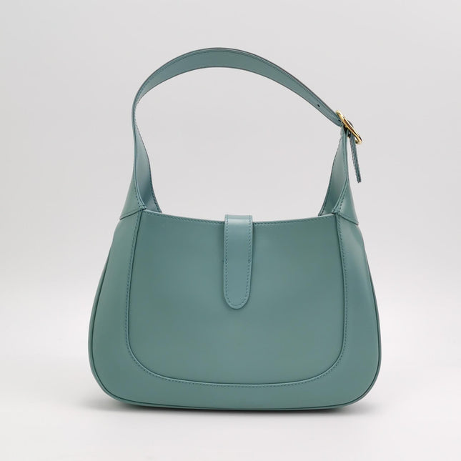 Gucci Jackie 1961 Small Blue Leather Bag with Adjustable Strap