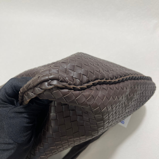 Bottega Veneta Hobo Bag Large Dark Chocolate Brown Lambskin leather 50cm