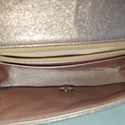 Chanel Classic Flap Mini Metallic Pink Lambskin Leather Gold Hardware