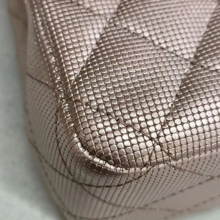 Chanel Classic Flap Medium 2016 Pink Metallic Pixel Effect Calfskin Leather