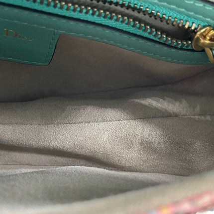 Dior In Lights Saddle Medium Multicolor Beads and Calfskin Leather Shoulder Bag