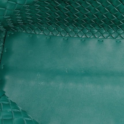 Bottega Veneta Cabat Large Intreccio Leather Tote Bag Green with Pouch 40cm