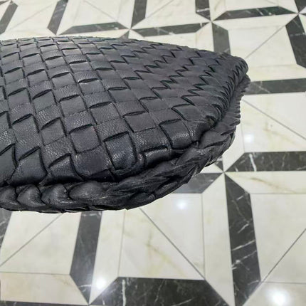 Bottega Veneta Veneta Intrecciato Hobo Bag Large Black Leather 47cm