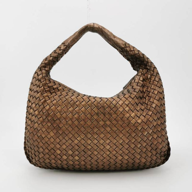 Sold Bottega Veneta Veneta Hobo Metallic Copper Leather Medium 38.5