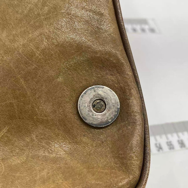 Dior Vintage Gaucho Mini Brown Leather Crossbody Bag 2006