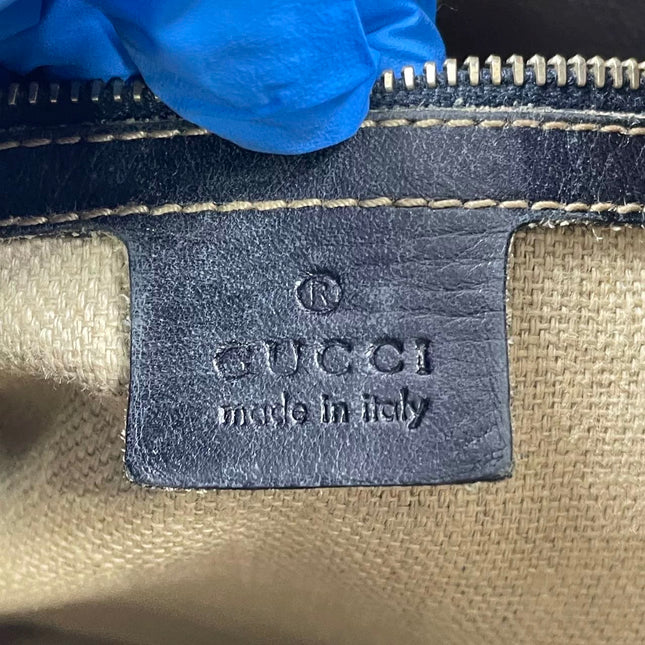 Gucci Jackie Vintage Bouvier Hobo Black Leather with Web Accent