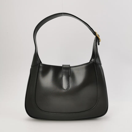 Gucci Jackie 1961 Black Leather Bag Small With Long Strap