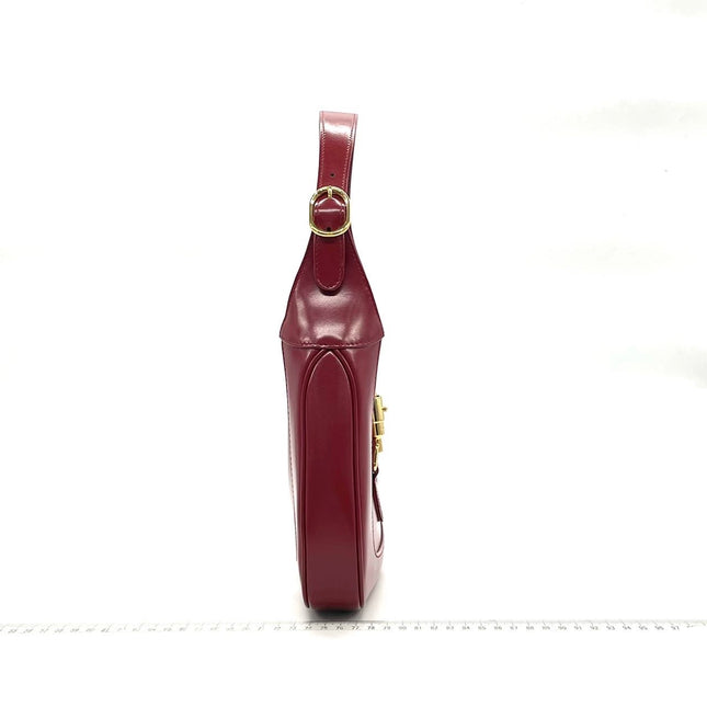 Sold Gucci Jackie 1961 Burgundy Red Leather Bag Small with Adjustable Strap