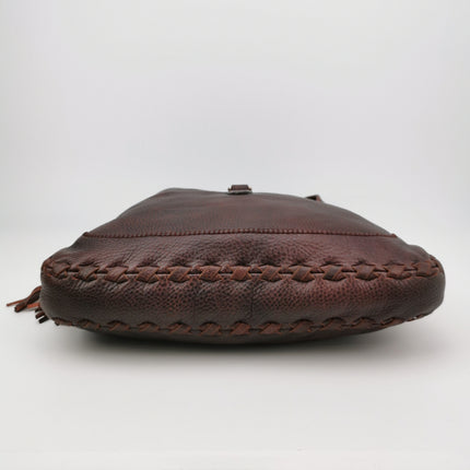 Gucci Jackie Soft Large Brown Leather Shoulder Bag With Strap