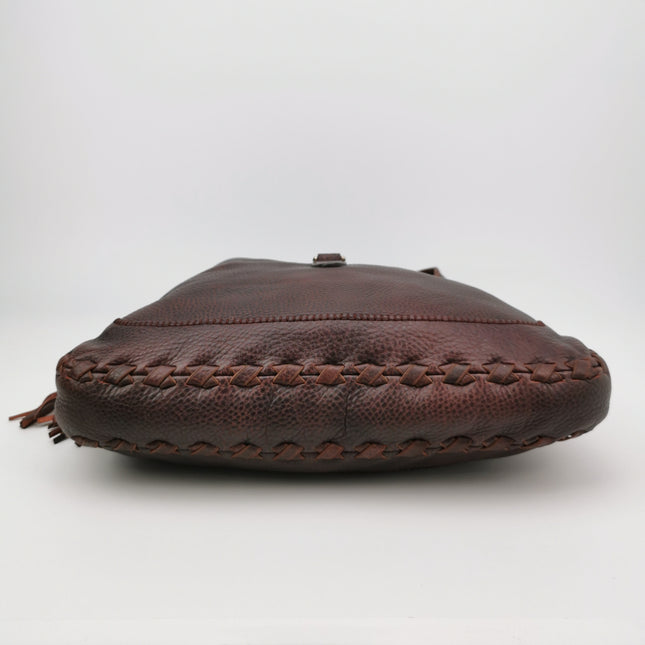 Gucci Jackie Soft Large Brown Leather Shoulder Bag With Strap