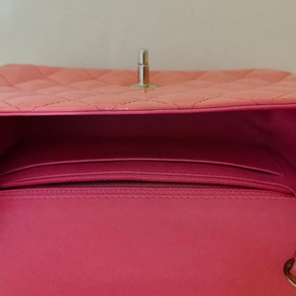Sold Chanel Classic Flap Mini Pink Patent Leather Silver Hardware, 2015-2016