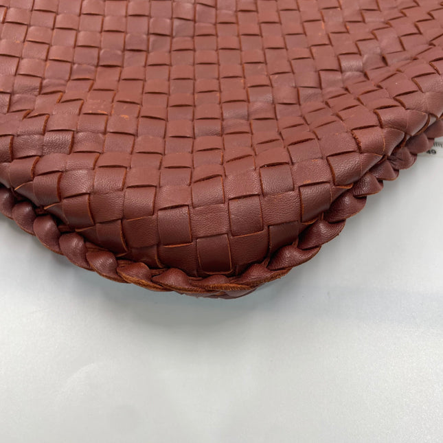 Bottega Veneta Veneta Hobo Maxi Brick Red Intrecciato Leather Bag 50cm