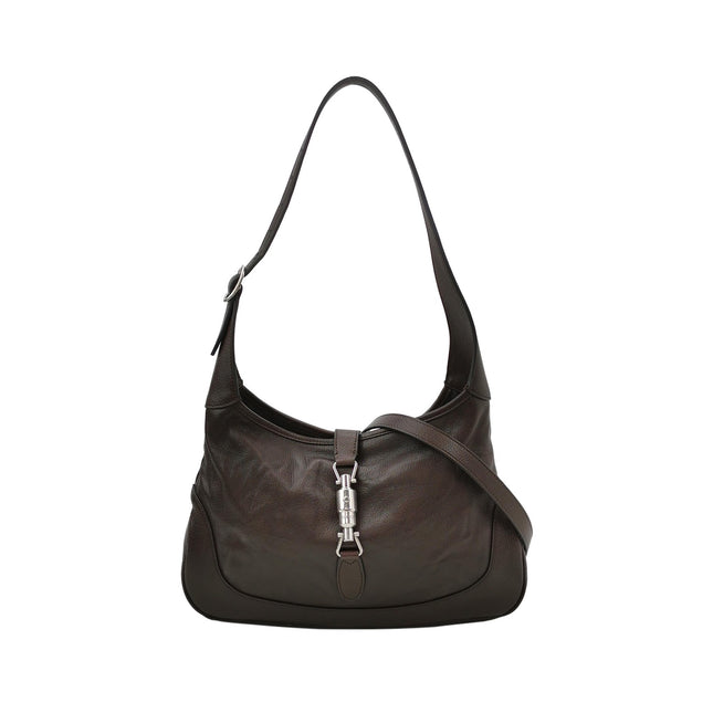 Gucci Jackie by Demna Soft Brown Lambskin Leather Silver Hardware