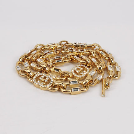 Gucci Jackie 1961 Mini Black Patent Leather Bag with Crystal Chain Strap