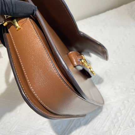 Gucci 1955 Horsebit Shoulder Bag Caramel Brown Small Leather