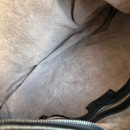 Bottega Veneta Veneta Intrecciato Hobo Bag Medium Black Leather 47cm