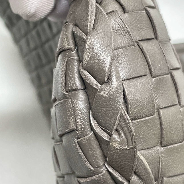 Bottega Veneta Hobo Bag Lambskin leather Grey Medium 40cm