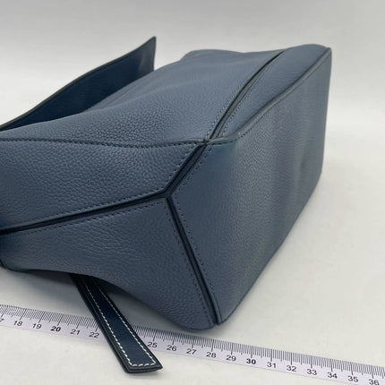 Loewe Puzzle Small Navy Grained Calfskin Leather Bag