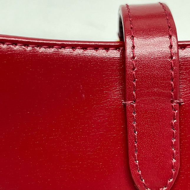 Sold Gucci Jackie 1961 Mini Red Burgundy Leather Bag