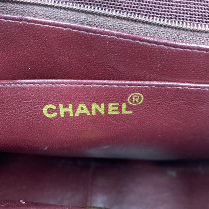 Chanel 1996 Vintage Classic Maxi Flap Black Lambskin Leather Giant CC 24 Gold Hardware