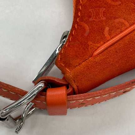 Celine Ava Hobo Orange Suede Leather Vintage Shoulder Bag