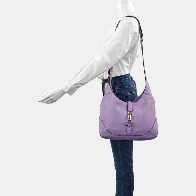Gucci Jackie 1961 Soft Purple Leather Bag Medium