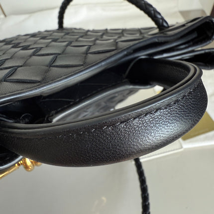 Bottega Veneta Small Andiamo Black Intrecciato Handbag 2023