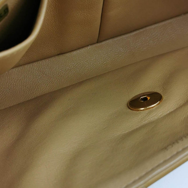 Sold Chanel East West Chocolate Bar Beige Leather
