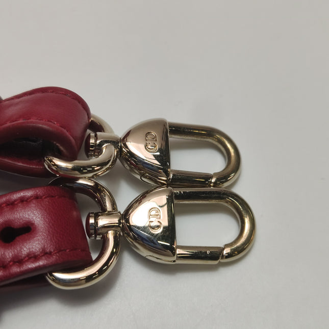 Lady Dior Small My Abcdior Burgundy Lambskin Cannage Leather Gold Hardware 2017