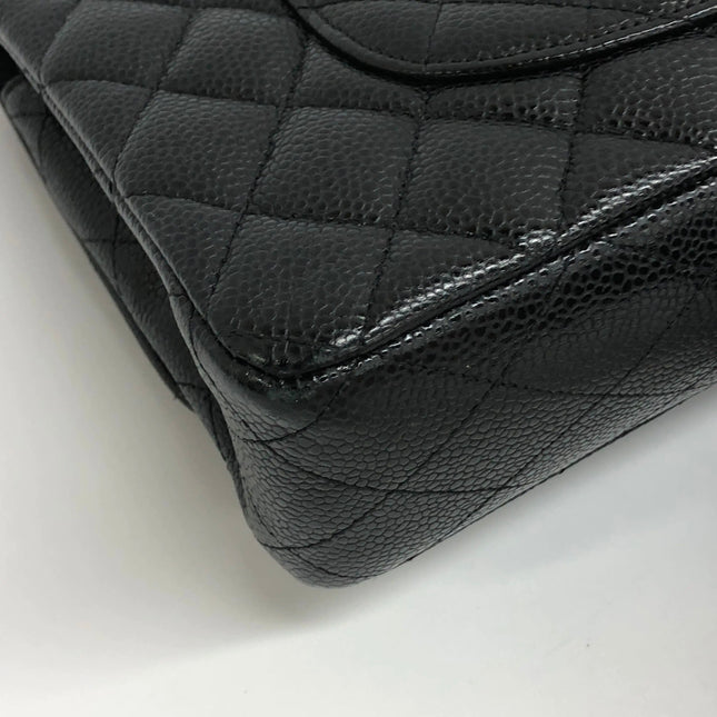 Chanel Classic Flap Medium 2014 Black Caviar Leather Gold Hardware