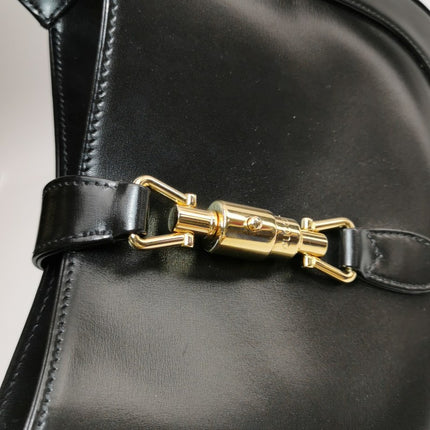 Sold Gucci Jackie 1961 Black Leather Bag Small with Adjustable Strap