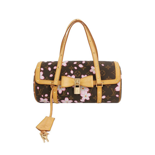 Louis Vuitton x Takashi Murakami Papillon 28 Cherry Blossom Monogram Handbag-Luxbags