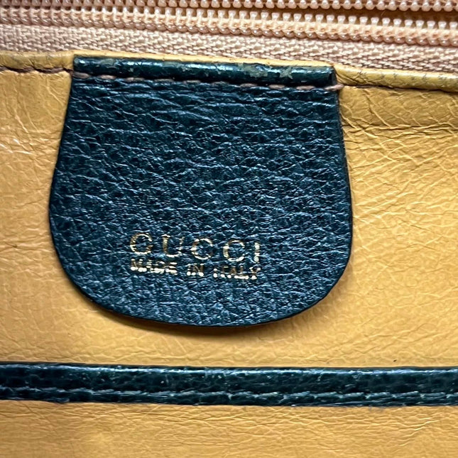 Gucci Bamboo 1947 Top Handle Bag Leather Small Dark Green