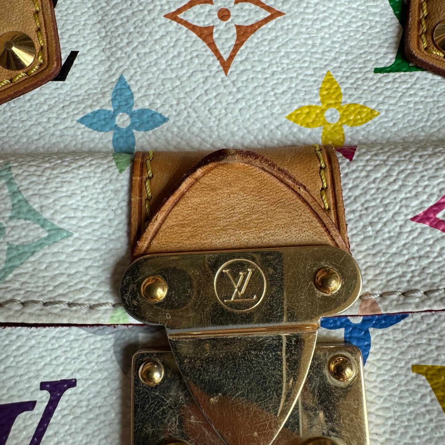 Louis Vuitton x Takashi Murakami Speedy 30 Lock White Multicolor