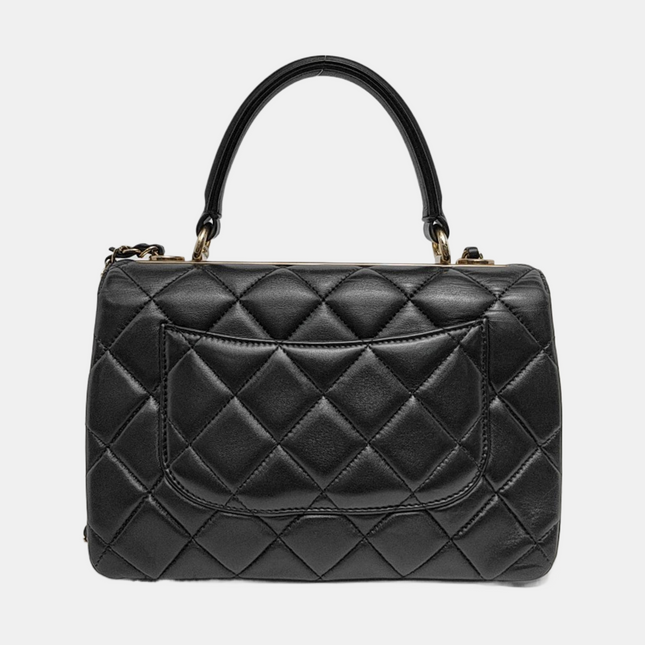 Chanel Trendy CC Small Black Lambskin Leather Gold Hardware