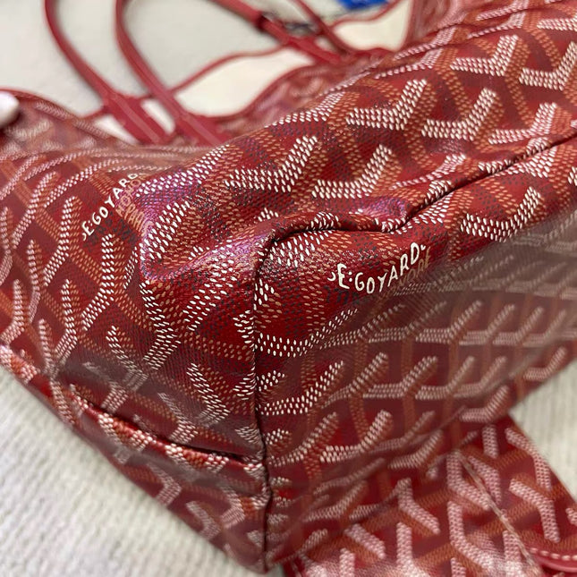 Goyard Saint Louis PM Tote Medium Red Goyardine 2017