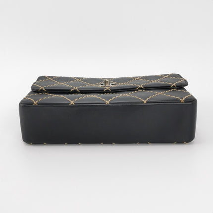 Chanel Wild Stitch Flap Black Leather with Stitching Detail 2000-2002