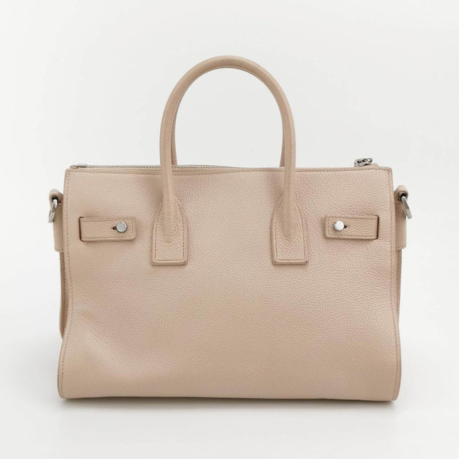 Saint Laurent Sac De Jour Baby Beige Leather Handbag