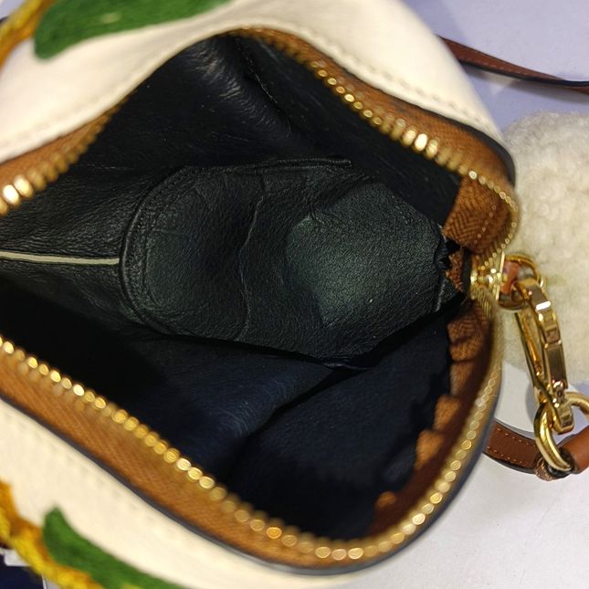 Loewe x William De Morgan Bunny Rabbit Floral Embroidered Brown Yellow Multicolor Crossbody Bag